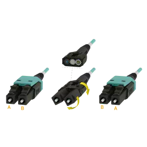 LC/UPC-LC/UPC | Multi-Mode G651.OM3 | UNI10 | Uniboot Patch Cord | 2.0mm - Thumbnail