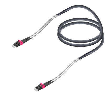 LC/UPC-LC/UPC | Multi Mode G651.OM4 Corrugated Steel FTTA Breakout | 7.0x2.85mm