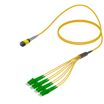 Male MTP Elite to LC/APC Fanout | Base-8 | Single Mode G657.A2 | 3.0/1.8mm Male MTP Elite to LC/APC Fanout | Base-8 | Single Mode G657.A2 | 3.0/1.8mm