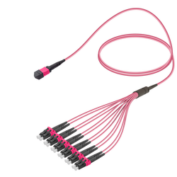 Male MTP Elite to LC/UPC Fanout | Base-12 | Multi Mode G651.OM4 | 3.0/1.8mm - Thumbnail