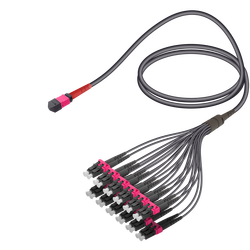 Male MTP Elite to LC/UPC Universal Fanout | Base-24 | Multi Mode G651.OM4 | 4.8/1.8mm