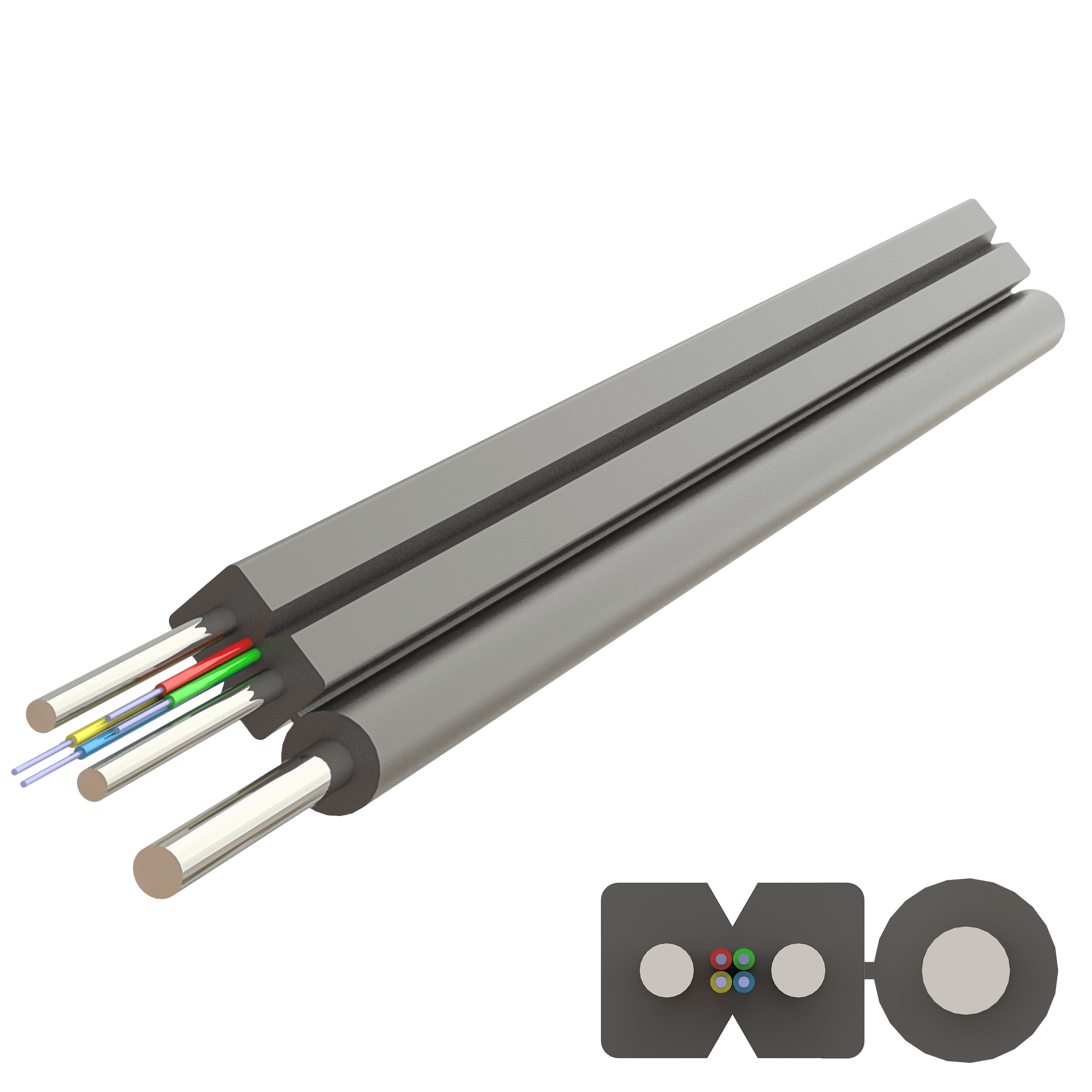 Messenger Steel Drop Cable 2.0x5.2mm, U-N(ZM)H-SH