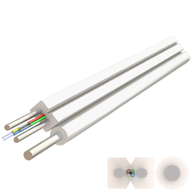 Samm Teknoloji - Messenger Steel Drop Cable 2.0x5.2mm | U-(ZN-2S)HT | Up to 4F | 1000 meters (1)