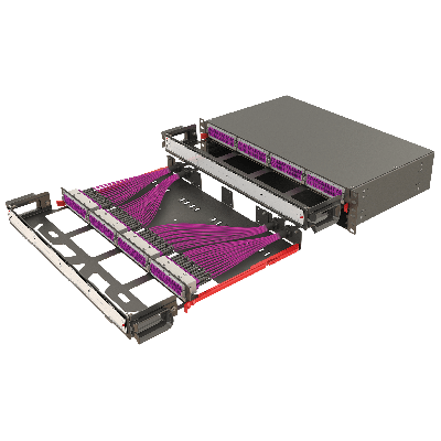 Modular High Density Panel with Organizer | 2U 8 Slots - Thumbnail