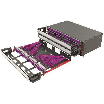 Modular High Density Panel with Organizer | 3U 12 Slots - Thumbnail