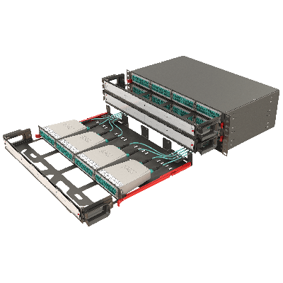 Modular High Density Panel with Organizer | 3U 12 Slots - Thumbnail