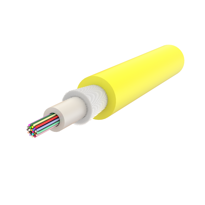 Non-Metallic Armoured Central Loose Tube Fiber Optic Cable | Gel-Free | U-B1Q(ZN-GY)BH | Up to 24F | Universal
