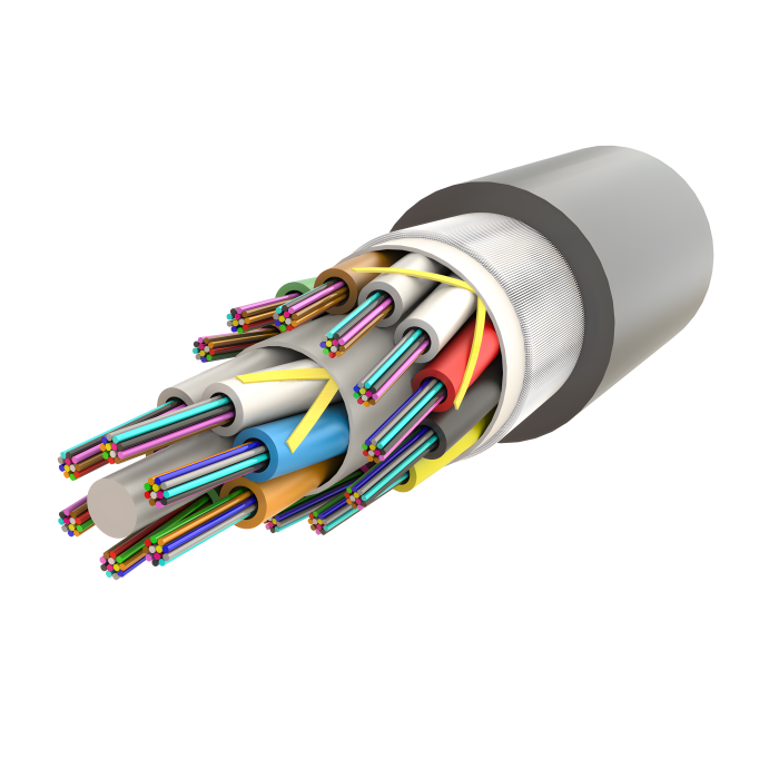 Non-Metallic Armoured Multi Loose Tube Fiber Optic Cable | Gel-Filled | UT-D1Q(ZN-GY)BH | Up to 216F | Universal