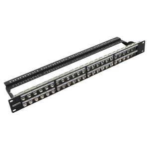 - Empty Modular Straight HD Patch Panel | 1U CAT-6A | 48 Ports  - Empty Modular Straight HD Patch Panel | 1U CAT-6A | 48 Ports