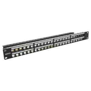 Empty Modular Straight HD Patch Panel | 1U CAT-6A | 48 Ports - Thumbnail