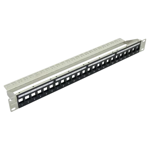Boş Modüler Düz Patch Panel | 1U CAT-6A | 24 Port - Thumbnail
