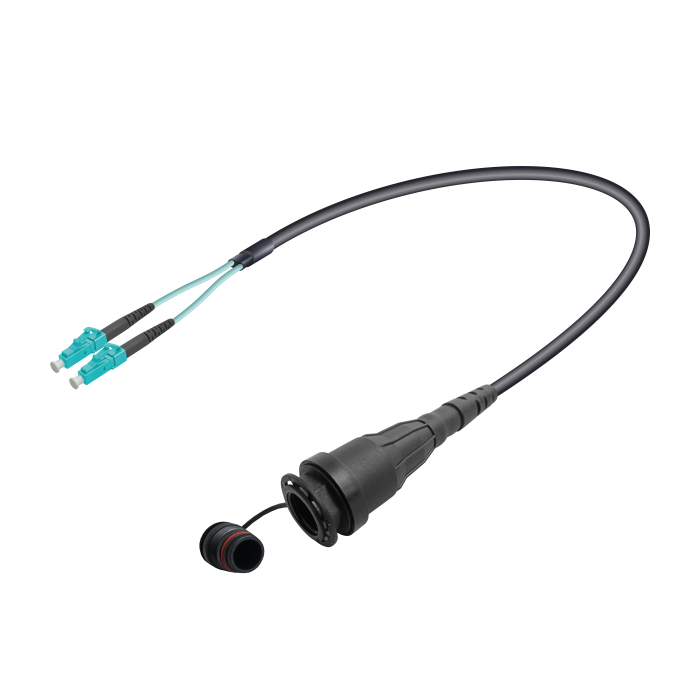 QCS Harsh Environment Multi-mode OM3 Fiber Cable Assembly | QCS-Female to LC-Duplex