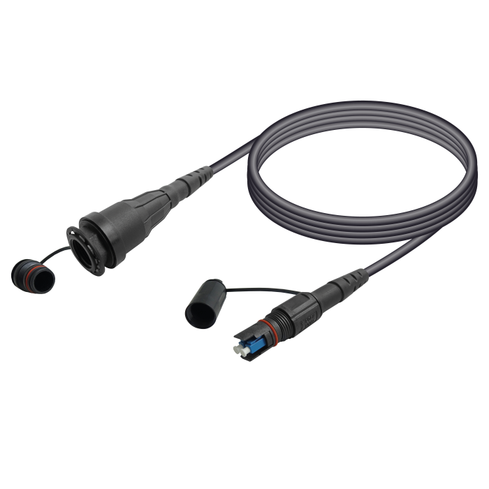 QCS Harsh Environment Single Mode A2 Fiber Cable Assembly | QCS-Male to QCS-Female  QCS Harsh Environment Single Mode A2 Fiber Cable Assembly | QCS-Male to QCS-Female