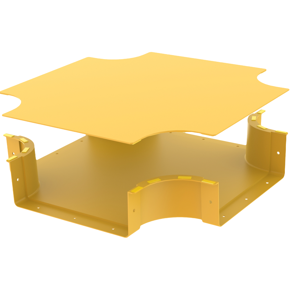 Raceways | 4 Way Cross Connection 300mm | W/ Cover