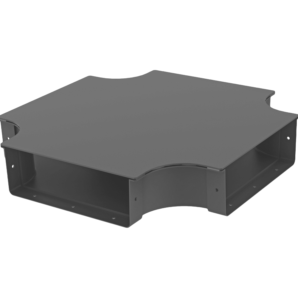 Samm Teknoloji - Raceways | 4 Way Cross Connection 300mm | W/ Cover (1) Samm Teknoloji - Raceways | 4 Way Cross Connection 300mm | W/ Cover (1)