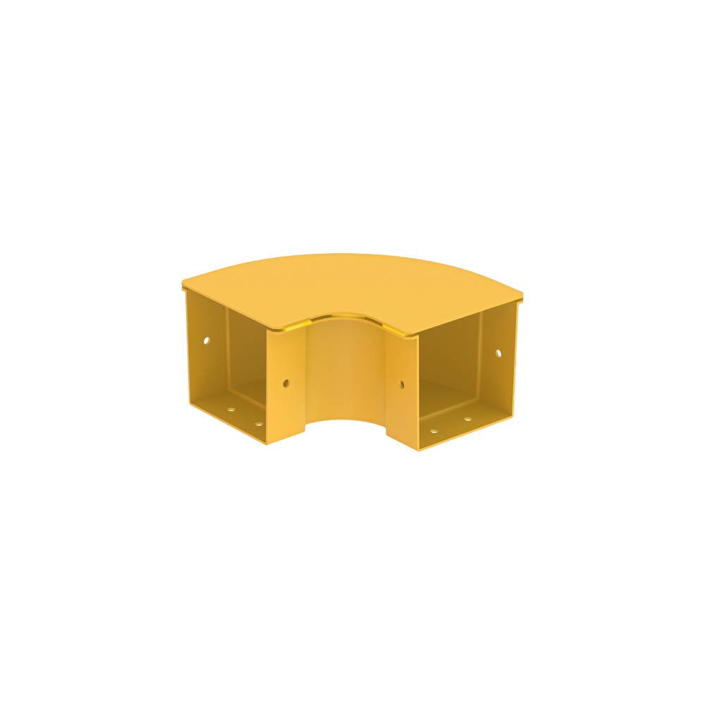 Samm Teknoloji - Raceways | Horizontal Elbow | W/ Cover 100mm Samm Teknoloji - Raceways | Horizontal Elbow | W/ Cover 100mm