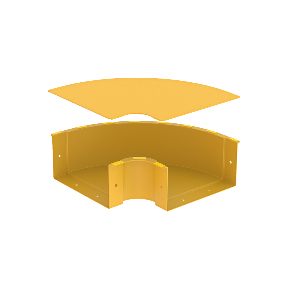 Raceways | Horizontal Elbow | W/ Cover 200mm - Thumbnail