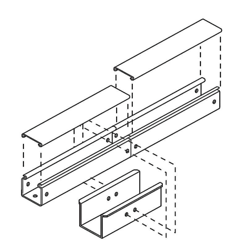 Raceways | Straight Channel Fitting 100mm - Thumbnail