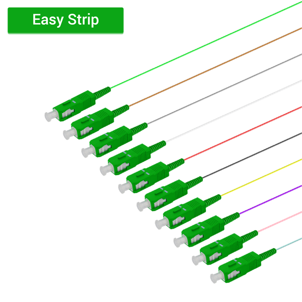 SC/APC 12 Fiber Pigtail | Single Mode G657.A2 | 0.9mm SC/APC 12 Fiber Pigtail | Single Mode G657.A2 | 0.9mm