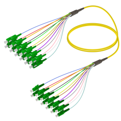 SC/APC-LC/APC | 12 Fiber Fanout | Single Mode G657.A2 | 3.0/0.9mm - Thumbnail