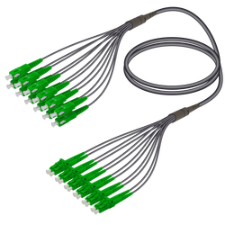 SC/APC-LC/APC | 12 Fiber Universal Fanout | Single Mode G657.A2 | 4.8/1.8mm - Thumbnail