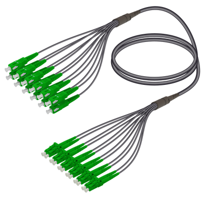 SC/APC-LC/APC | 12 Fiber Universal Fanout | Single Mode G657.A2 | 4.8/1.8mm