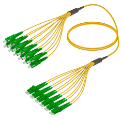 SC/APC-LC/APC | 12 Fibers Fanout | Single Mode G657.A2 | 3.0/1.8mm - Thumbnail