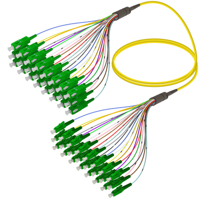 SC/APC-LC/APC | 24 Fiber Fanout | Single Mode G657.A2 | 3.0/0.9mm