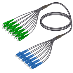 SC/APC-LC/UPC | 12 Fiber Universal Fanout | Single Mode G657.A2 | 4.8/1.8mm