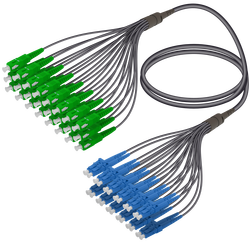 SC/APC-LC/UPC | 24 Fibers Universal Fanout | Single Mode G657.A2 | 4.8/1.8mm