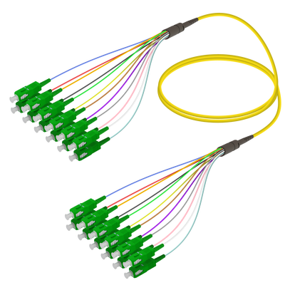 SC/APC-SC/APC | 12 Fiber Fanout | Single Mode G657.A2 | 3.0/0.9mm SC/APC-SC/APC | 12 Fiber Fanout | Single Mode G657.A2 | 3.0/0.9mm