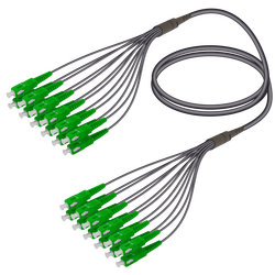 SC/APC-SC/APC | 12 Fiber Universal Fanout | Single Mode G657.A2 | 4.8/1.8mm - Thumbnail