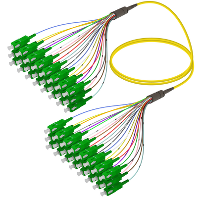 SC/APC-SC/APC | 24 Fiber Fanout | Single Mode G657.A2 | 3.0/0.9mm