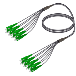SC/APC-SC/APC | 8 Fiber Universal Fanout | Single Mode G657.A2 | 4.8/1.8mm