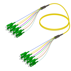 SC/APC-SC/APC | 8 Fibers Fanout | Single Mode G657.A2 | 3.0/0.9mm - Thumbnail