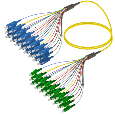 SC/UPC-LC/APC | 24 Fiber Fanout | Single Mode G657.A2 | 3.0/0.9mm SC/UPC-LC/APC | 24 Fiber Fanout | Single Mode G657.A2 | 3.0/0.9mm