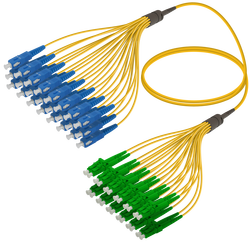 SC/UPC-LC/APC | 24 Fibers Fanout | Single Mode G657.A2 | 3.0/1.8mm SC/UPC-LC/APC | 24 Fibers Fanout | Single Mode G657.A2 | 3.0/1.8mm