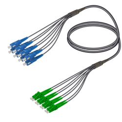 SC/UPC-LC/APC | 8 Fiber Universal Fanout | Single Mode G657.A2 | 4.8/1.8mm