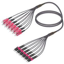SC/UPC-LC/UPC | 12 Fiber Universal Fanout | Multi Mode G651.OM4 | 4.8/1.8mm