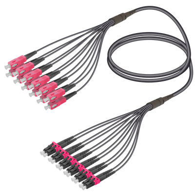 SC/UPC-LC/UPC | 12 Fiber Universal Fanout | Multi Mode G651.OM4 | 4.8/1.8mm