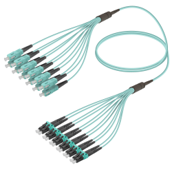 SC/UPC-LC/UPC | 12 Fibers Fanout | Multi Mode G651.OM3 | 3.0/1.8mm