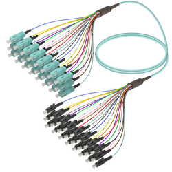 SC/UPC-LC/UPC | 24 Fiber Fanout | Multi Mode G651.OM3 | 3.0/0.9mm - Thumbnail