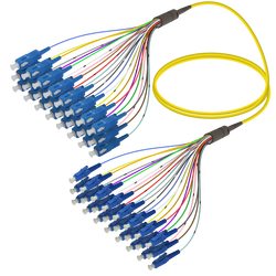 SC/UPC-LC/UPC | 24 Fiber Fanout | Single Mode G657.A2 | 3.0/0.9mm - Thumbnail
