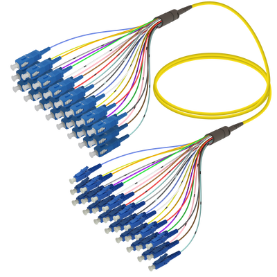 SC/UPC-LC/UPC | 24 Fiber Fanout | Single Mode G657.A2 | 3.0/0.9mm SC/UPC-LC/UPC | 24 Fiber Fanout | Single Mode G657.A2 | 3.0/0.9mm