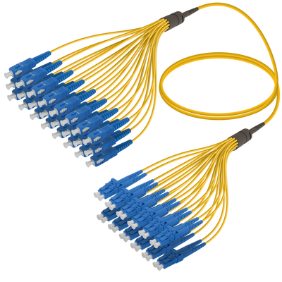 SC/UPC-LC/UPC | 24 Fiber Fanout | Single Mode G657.A2 | 3.0/1.8mm SC/UPC-LC/UPC | 24 Fiber Fanout | Single Mode G657.A2 | 3.0/1.8mm
