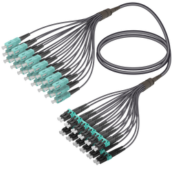 SC/UPC-LC/UPC | 24 Fibers Universal Fanout | Multi Mode G651.OM3 | 4.8/1.8mm SC/UPC-LC/UPC | 24 Fibers Universal Fanout | Multi Mode G651.OM3 | 4.8/1.8mm