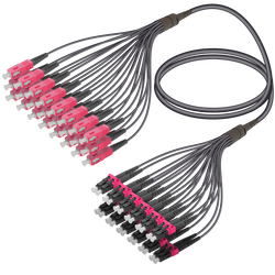 SC/UPC-LC/UPC | 24 Fibers Universal Fanout | Multi Mode G651.OM4 | 4.8/1.8mm - Thumbnail