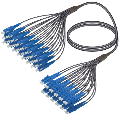 SC/UPC-LC/UPC | 24 Fibers Universal Fanout | Single Mode G657.A2 | 4.8/1.8mm SC/UPC-LC/UPC | 24 Fibers Universal Fanout | Single Mode G657.A2 | 4.8/1.8mm