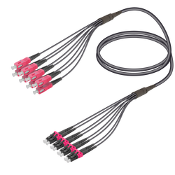 SC/UPC-LC/UPC | 8 Fiber Universal Fanout | Multi Mode G651.OM4 | 4.8/1.8mm - Thumbnail