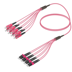 SC/UPC-LC/UPC | 8 Fibers Fanout | Multi Mode G651.OM4 | 3.0/1.8mm - Thumbnail